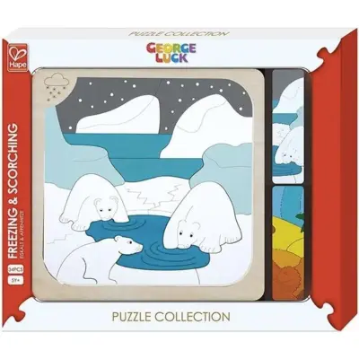 Foto van houten ijsbeer puzzel