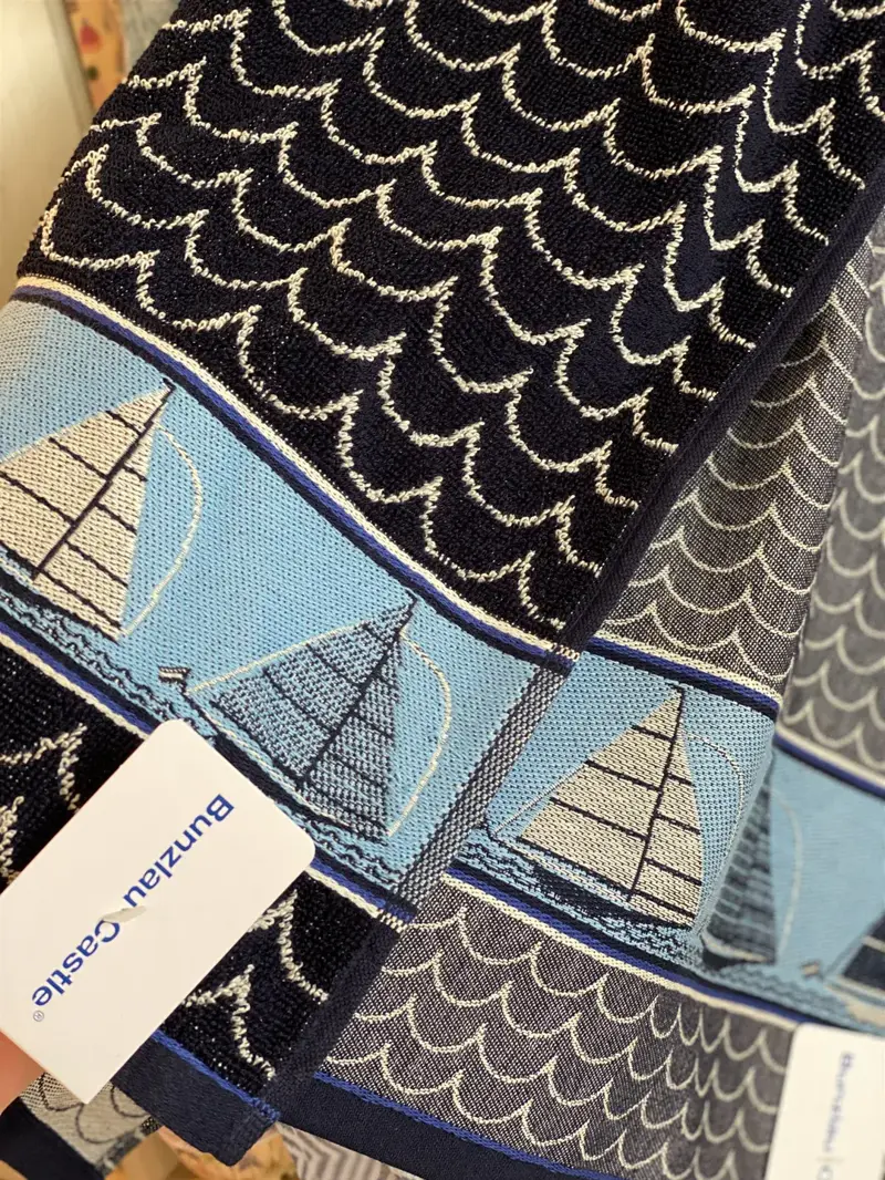 Foto 2 Handdoek Boat Donkerblauw