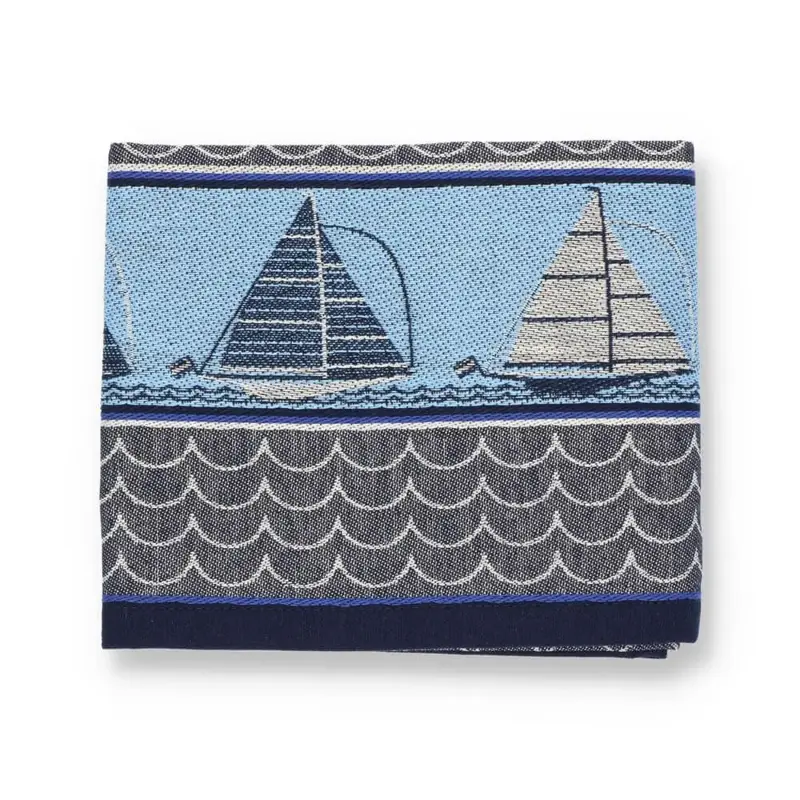 Foto 1 Theedoek Boat Donkerblauw