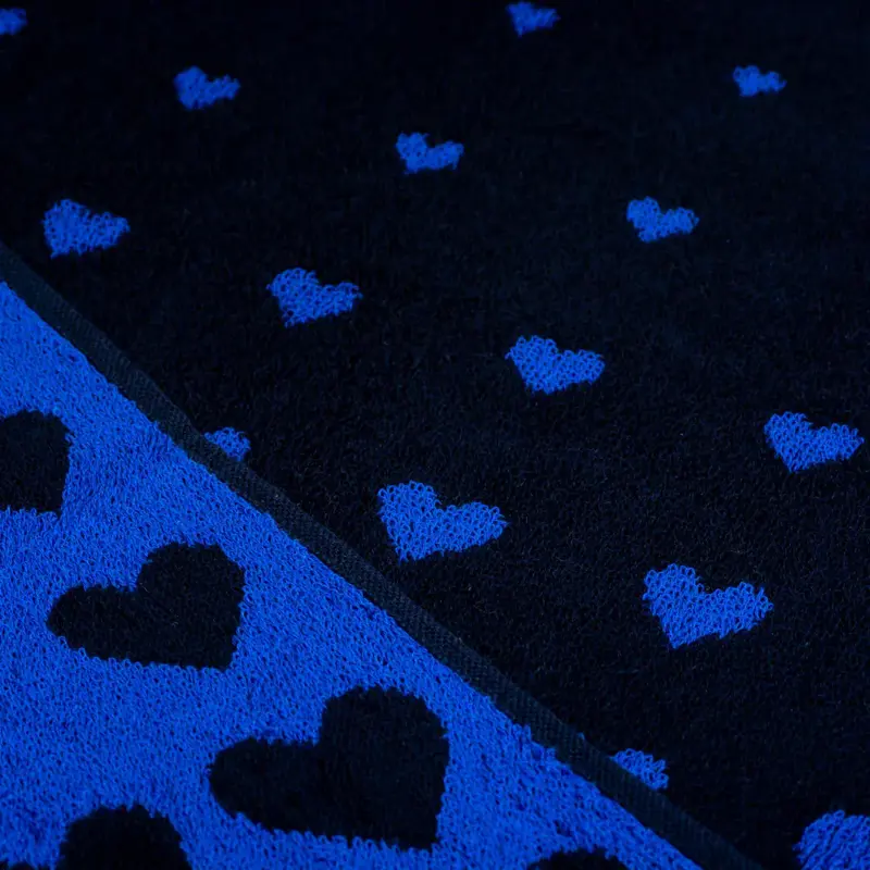 Foto 3 Handdoek Hearts Donkerblauw