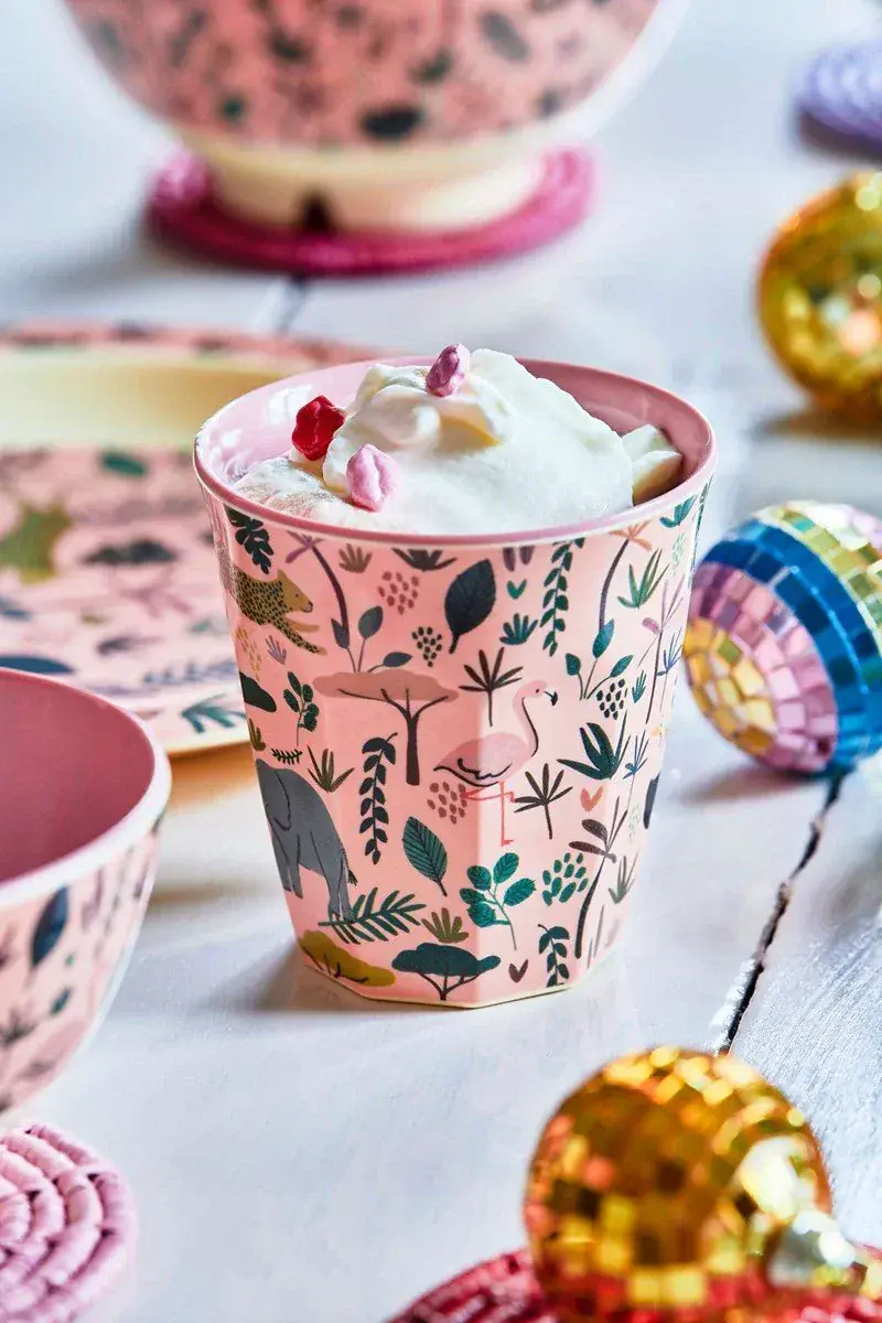 Foto 2 Melamine beker M Jungle Coral