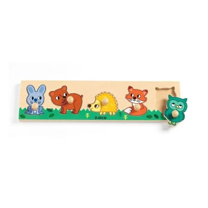 Foto 2 Djeco houten puzzel bosdieren