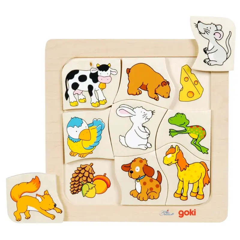 Foto 1 Houten puzzel 9 stukjes 2+