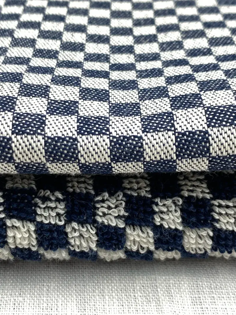 Foto 3 Handdoek kleine blok Blauw
