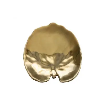 Foto van Bladvormig bordje Goud