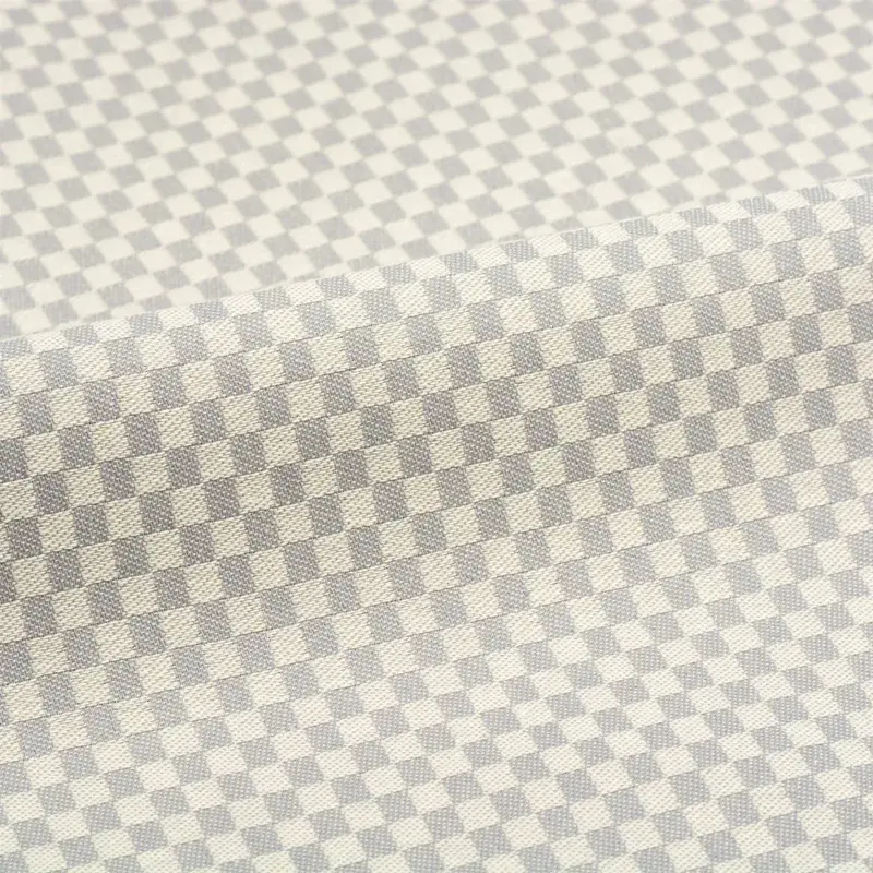 Foto 2 Theedoek kleine blok Grijs