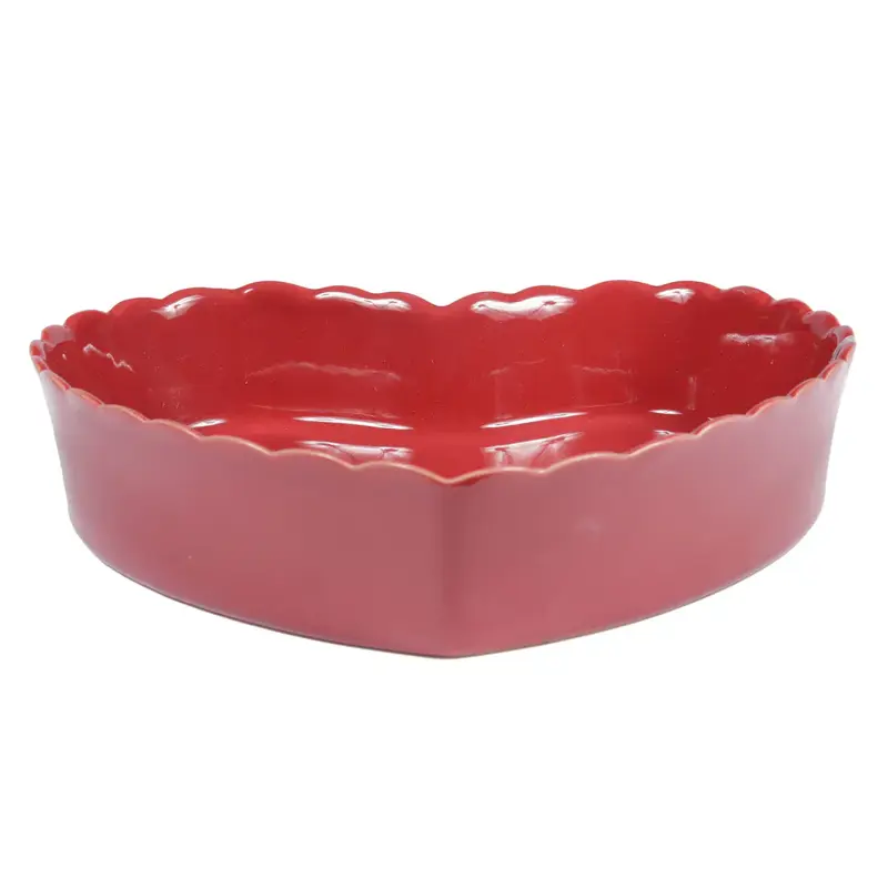 Foto 1 Hartvormige ovenschaal Rood