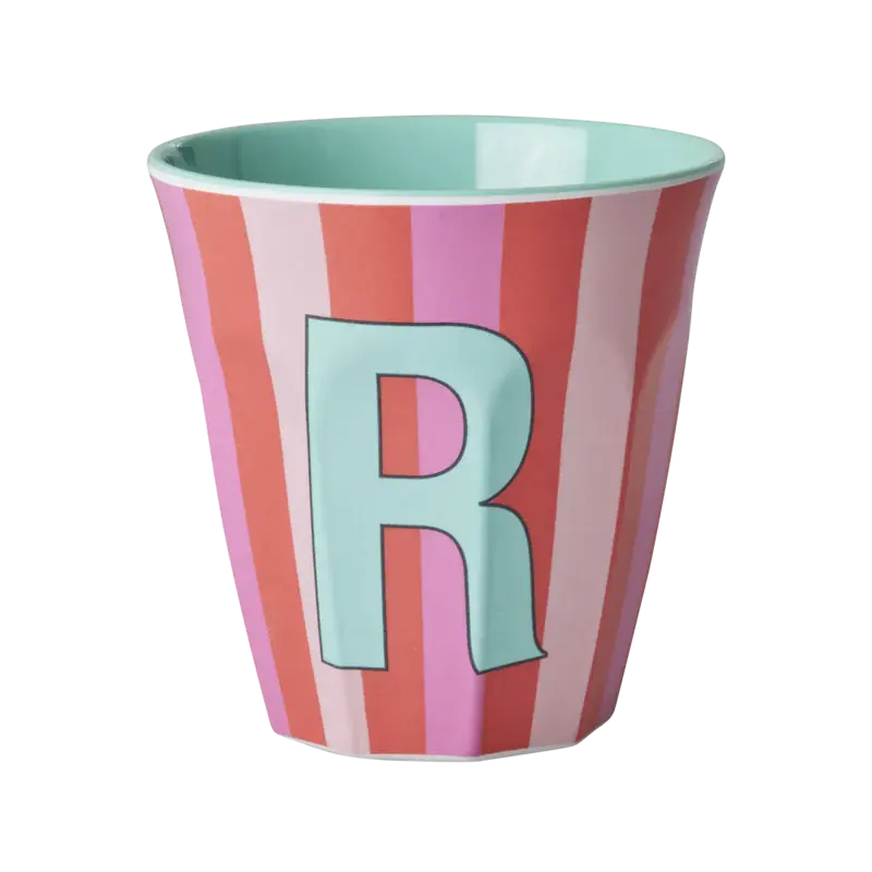Foto 3 Melamine alfabet stripe Pink R