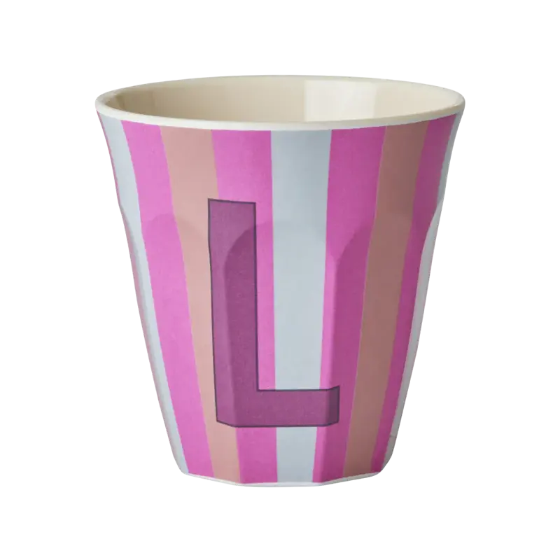 Foto 1 Melamine alfabet stripe Pink L