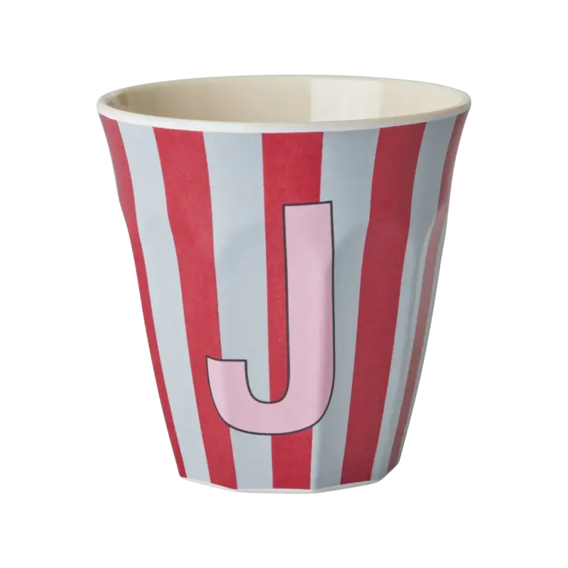 Foto 1 Melamine alfabet stripe Pink J