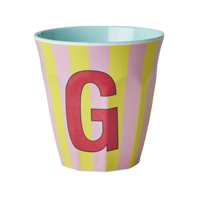 Foto 1 Melamine alfabet stripe Pink G