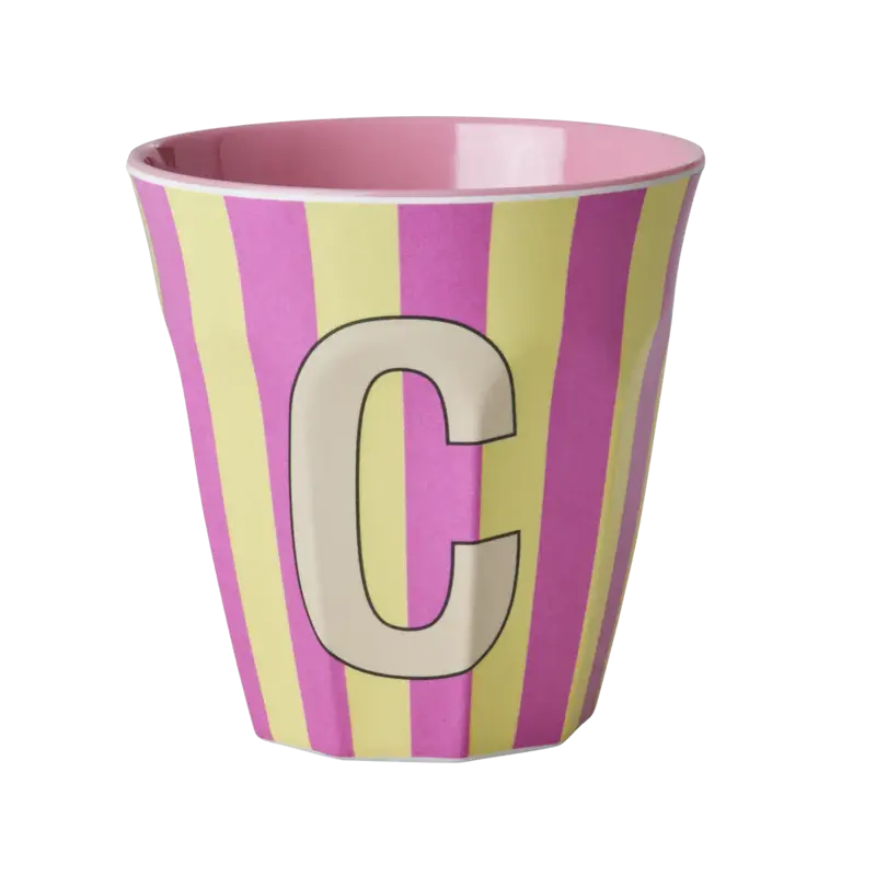 Foto 1 Melamine alfabet stripe Pink C