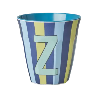Foto van Melamine alfabet stripe Blue Z