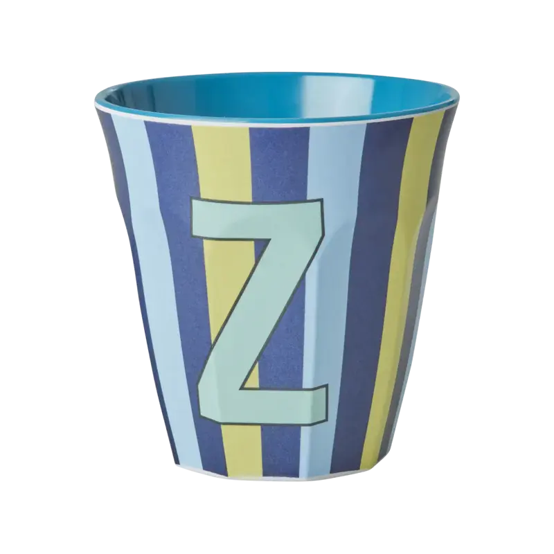 Foto 1 Melamine alfabet stripe Blue Z