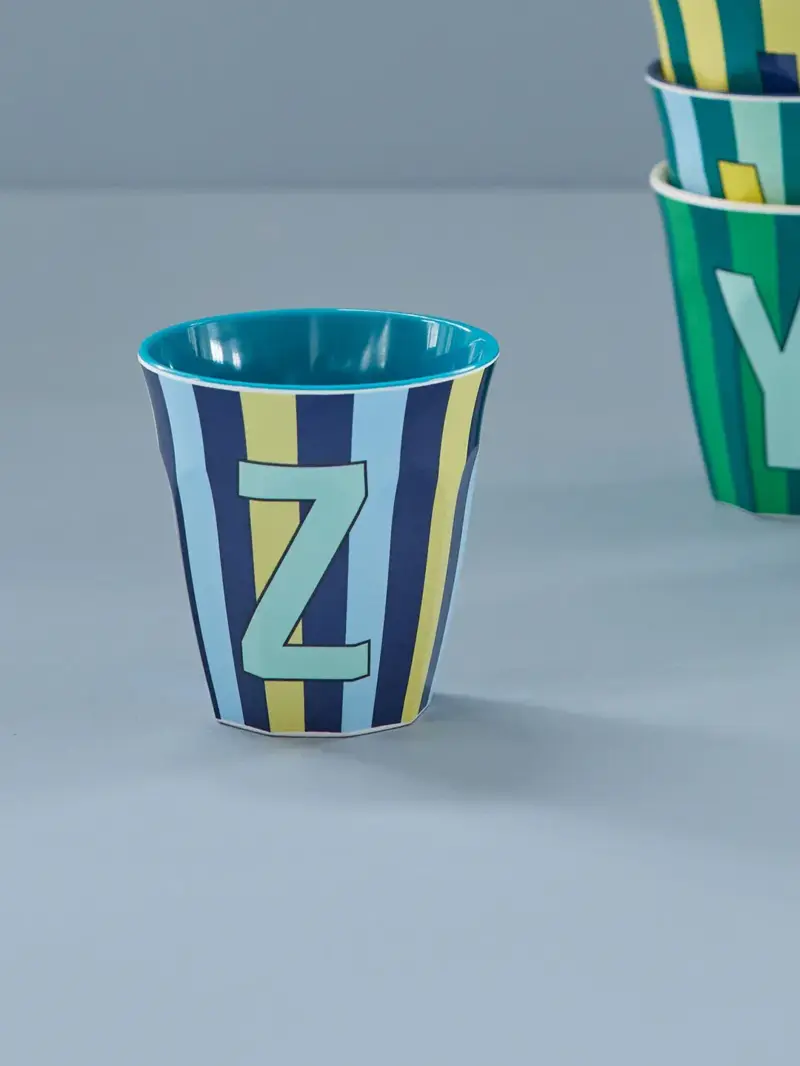 Foto 2 Melamine alfabet stripe Blue Z
