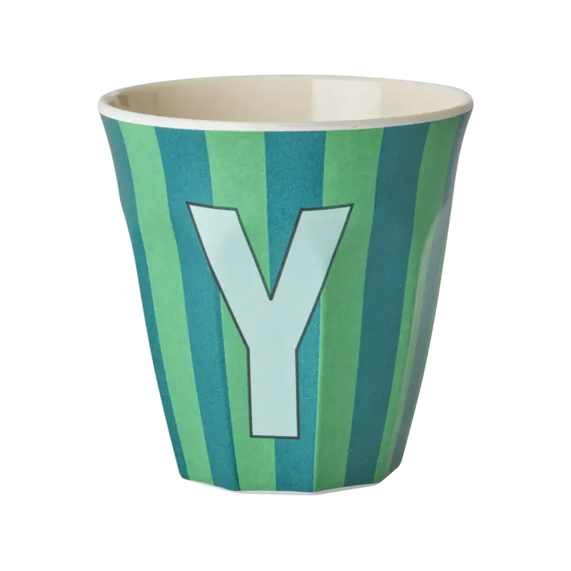 Foto 1 Melamine alfabet stripe Blue Y
