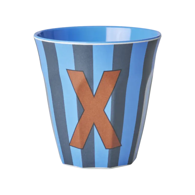 Foto 1 Melamine alfabet stripe Blue X