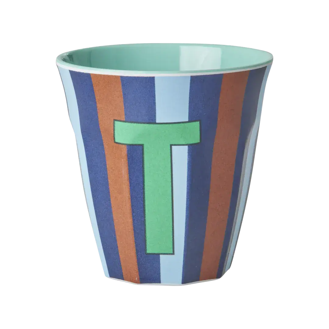 Foto van Melamine alfabet stripe Blue P