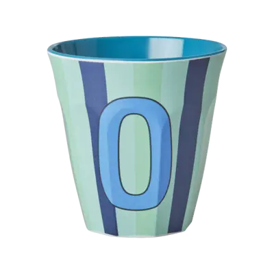 Foto van Melamine alfabet stripe Blue O