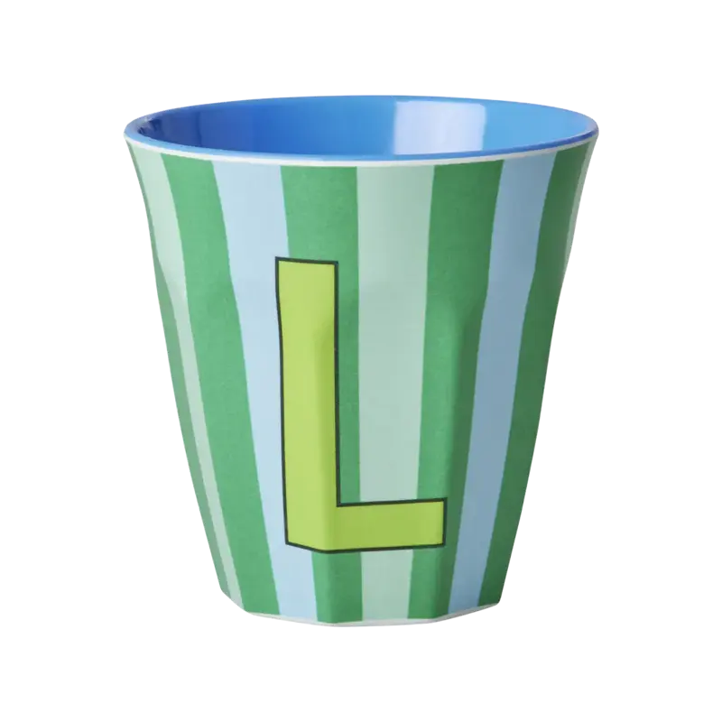 Foto 1 Melamine alfabet stripe Blue L