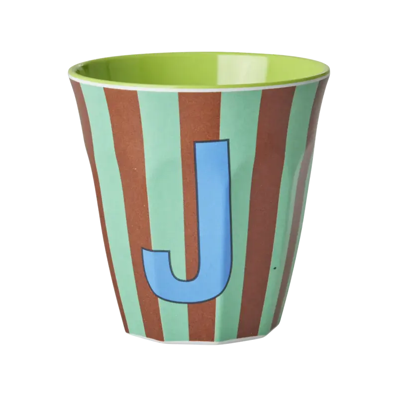 Foto 1 Melamine alfabet stripe Blue J