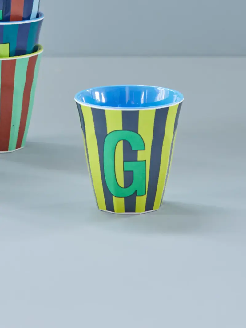 Foto 3 Melamine alfabet stripe Blue G