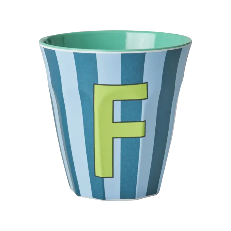 Foto 1 Melamine alfabet stripe Blue F