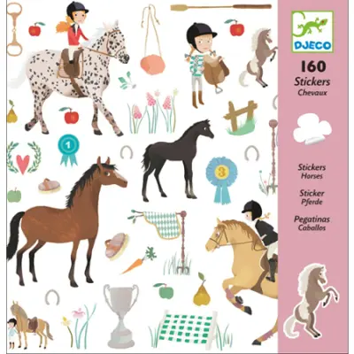 Foto van Djeco stickers paarden