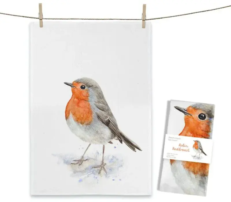 Foto 3 Theedoek Robin Redbreast