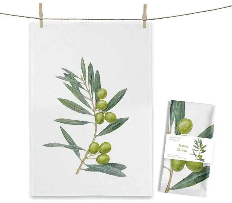 Foto 1 Theedoek Green Olives