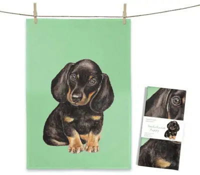 Foto van Theedoek Teckel Puppy