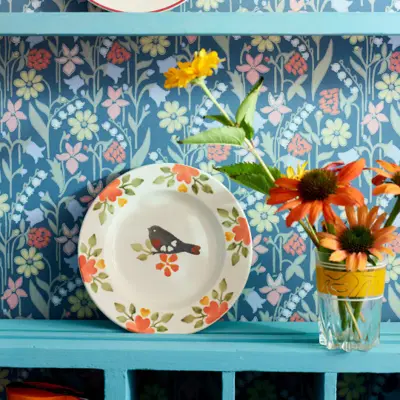 Foto van Plate 6 1/2 inch Lovebirds Cor