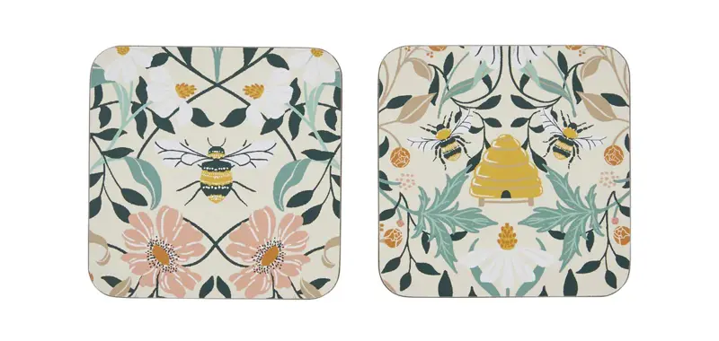 Foto 1 Onderzetters Bee Bloom
