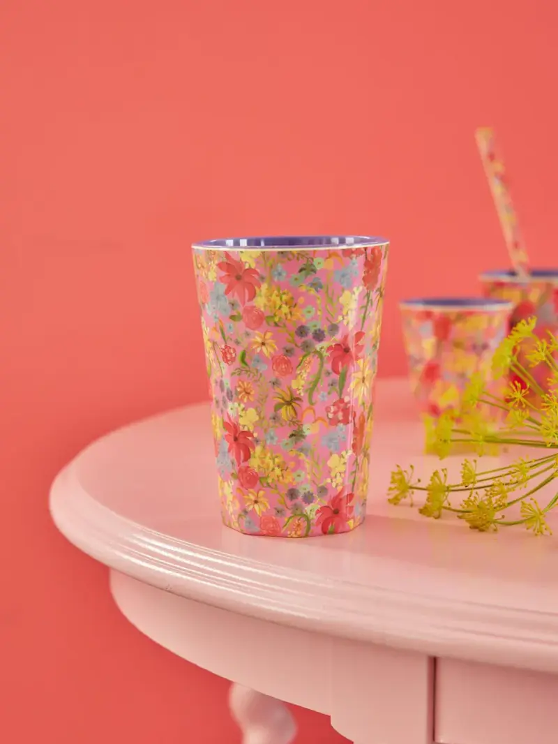 Foto 3 Melamine Beker L Swedish Flowe