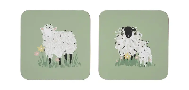 Foto 1 Onderzetters Woolly Sheep