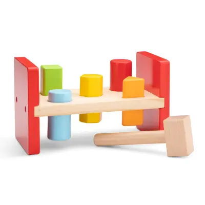 Foto van Houten hamerbank rood