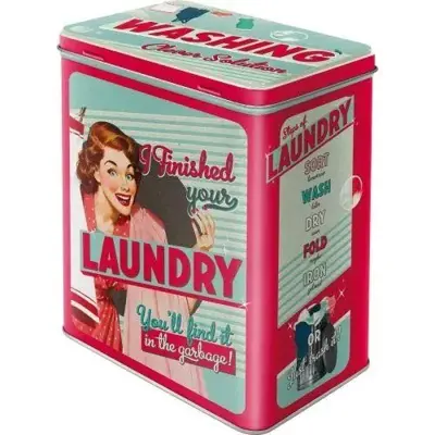 Foto van Blik L Finished your Laundry