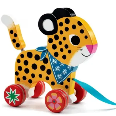Foto van Djeco trekfiguur luipaard