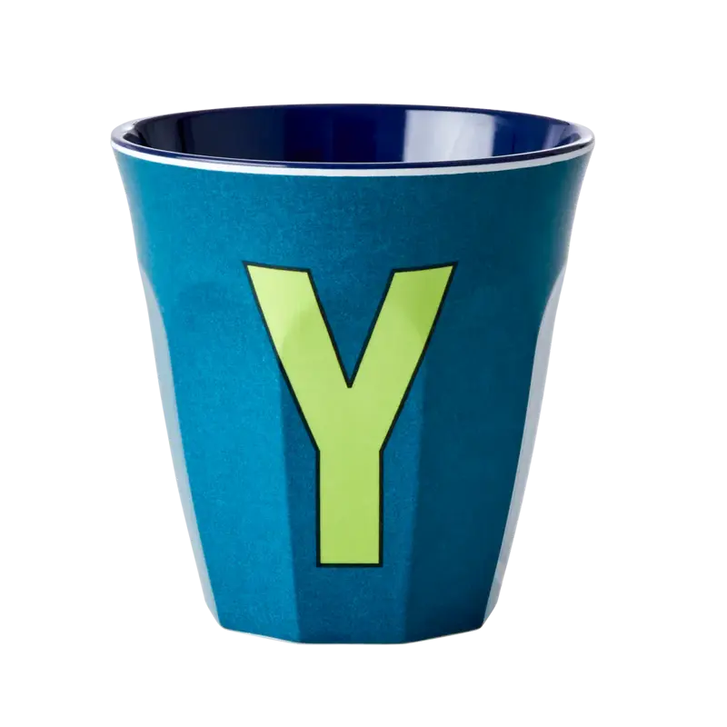 Foto 1 Melamine alfabet beker Blue Y