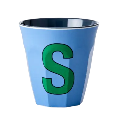 Foto van Melamine alfabet beker Blue S