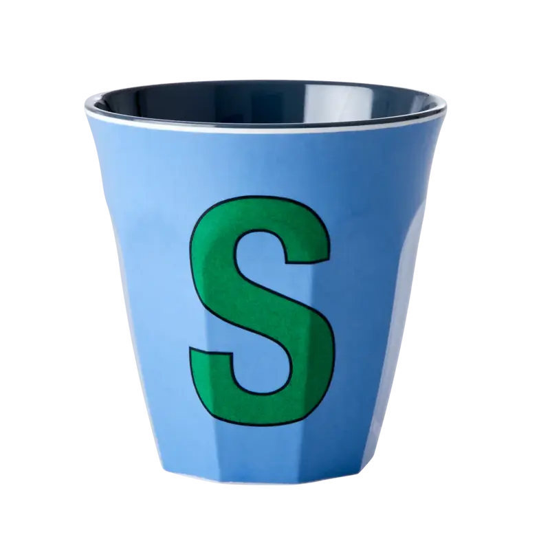 Foto 1 Melamine alfabet beker Blue S
