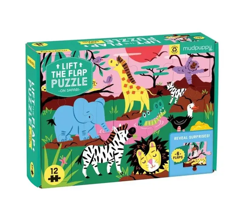 Foto 1 Puzzel Safari met flapjes 12st