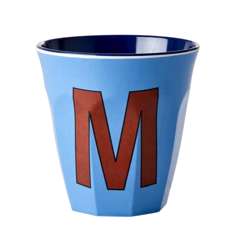 Foto 1 Melamine alfabet beker Blue M