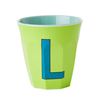 Foto van Melamine alfabet beker Blue L