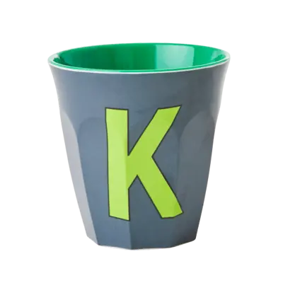 Foto van Melamine alfabet beker Blue K