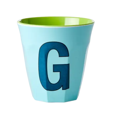 Foto van Melamine alfabet beker Blue G