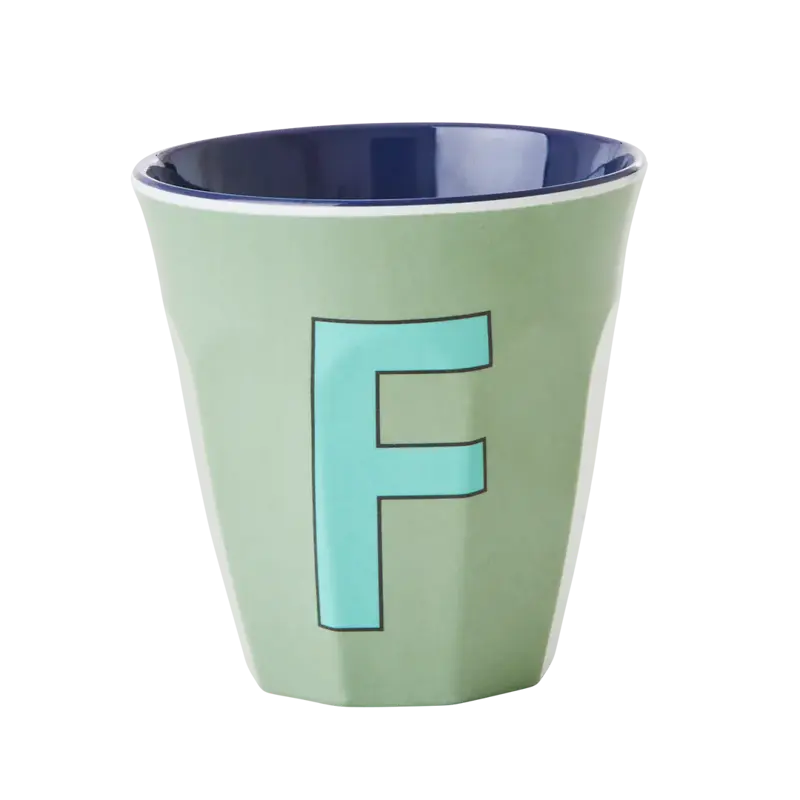 Foto 1 Melamine alfabet beker Blue F