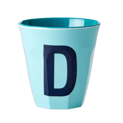 Foto van Melamine alfabet beker Blue D