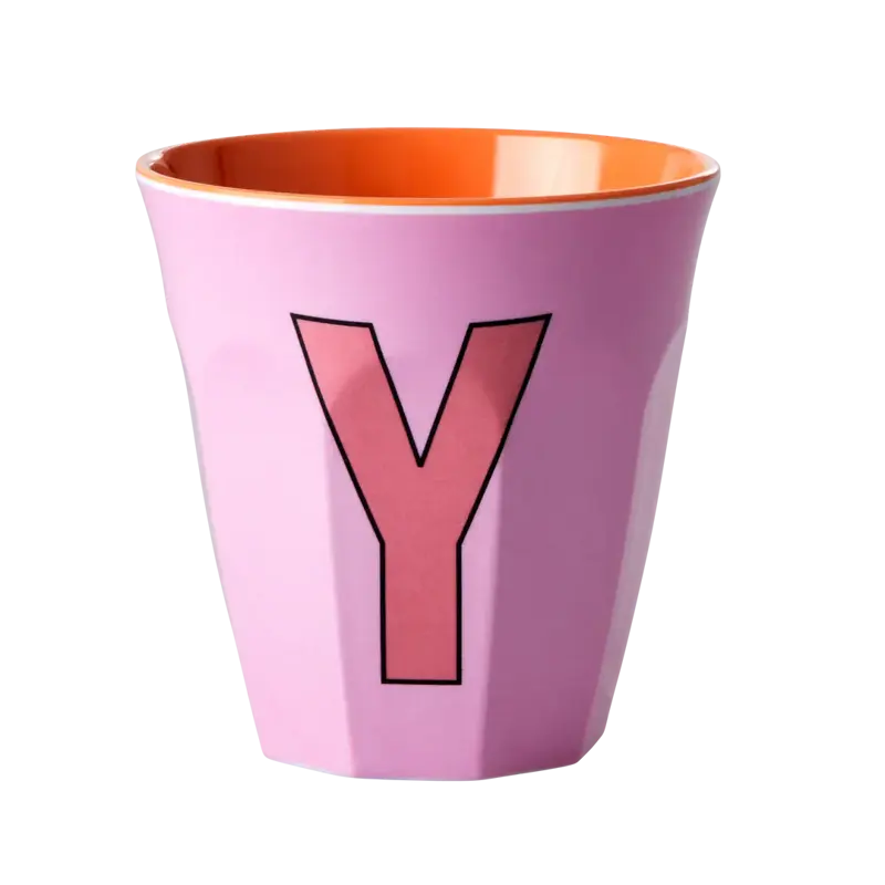 Foto 1 Melamine alfabet beker Pink Y