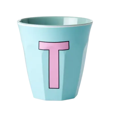 Foto van Melamine alfabet beker Pink T